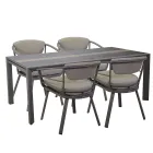 Extendable Table 300 cm in Aluminum with HPL Insert - Righello Viadurini