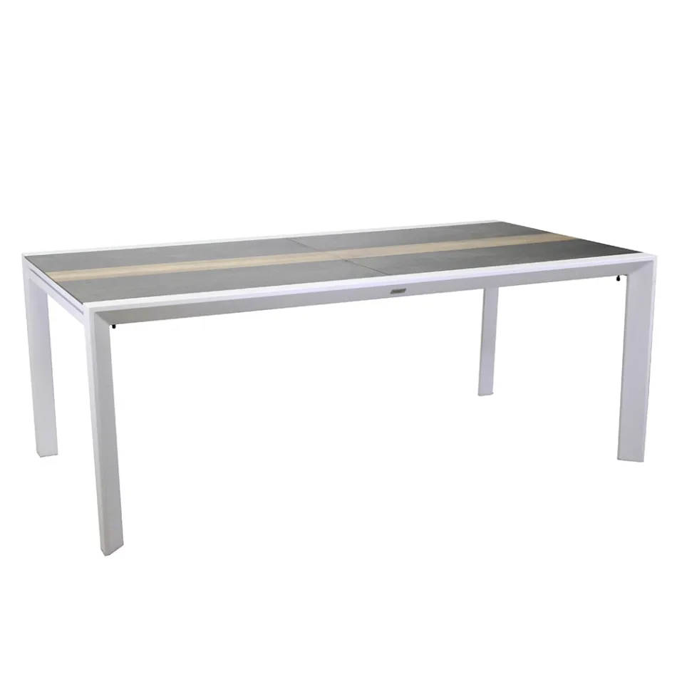 Extendable Table 300 cm in Aluminum with HPL Insert - Righello Viadurini