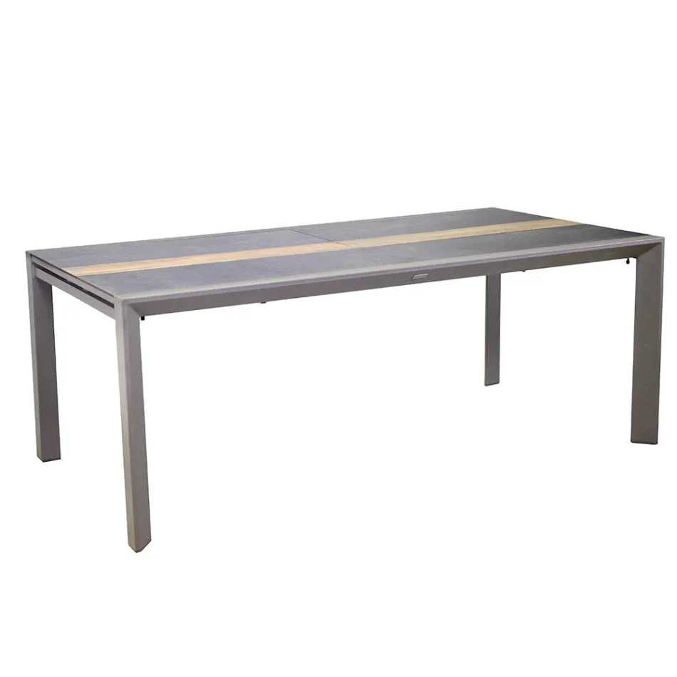 Extendable Table 300 cm in Aluminum with HPL Insert - Righello Viadurini