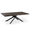 Extendable Table to 300 cm in Oak Veneer and Black Metal Base - Xino
