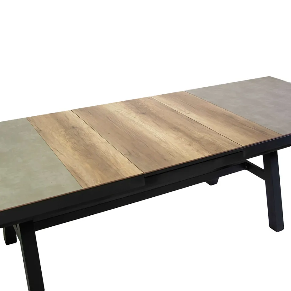 Extendable Table 303 cm in Aluminum with HPL Top - Righello Viadurini