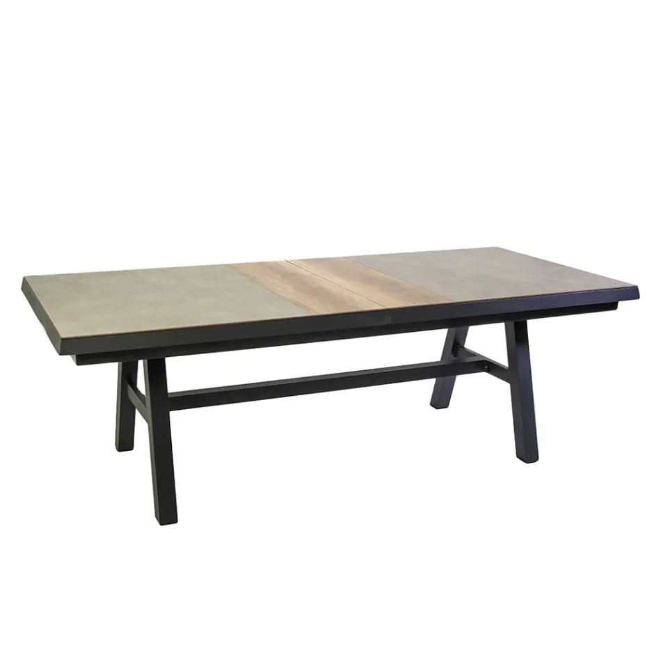 Extendable Table 303 cm in Aluminum with HPL Top - Righello Viadurini