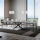 Extendable Table to 440 cm with Tubular Iron Legs Made in Italy - Prato Viadurini