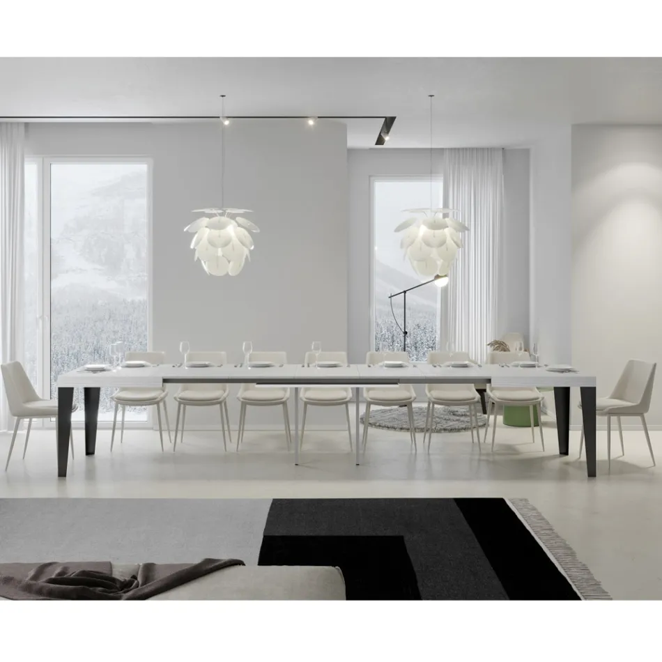 Extendable table to 440 cm in different sizes and finishes Made in Italy - Beach Viadurini