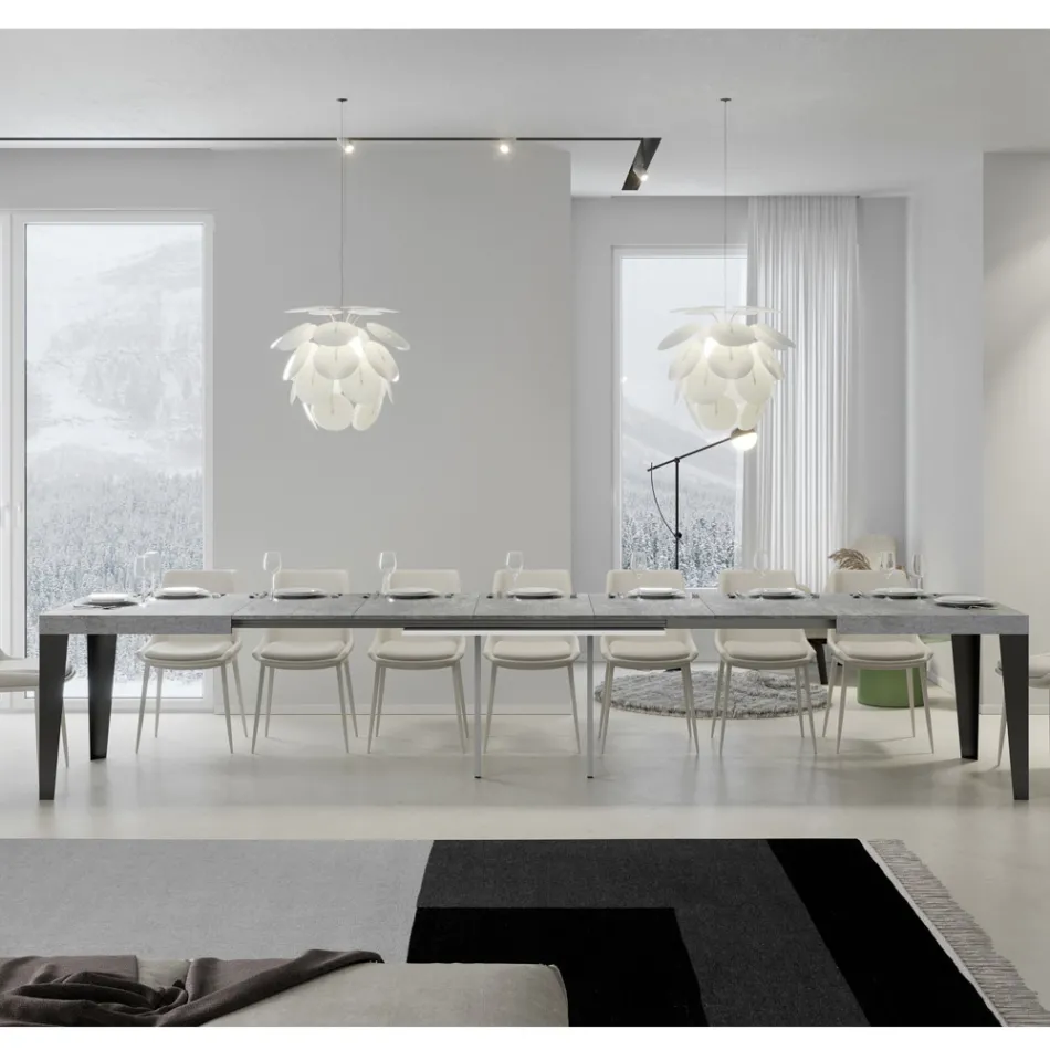 Extendable table to 440 cm in different sizes and finishes Made in Italy - Beach Viadurini