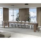 Extendable Table to 440 cm in Made in Italy Wooden Microparticles - Tree Viadurini