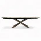 Extendable Barrel-shaped Table with Integrated Extensions Made in Italy - Grotta Viadurini