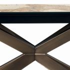 Extendable Barrel-shaped Table with Integrated Extensions Made in Italy - Grotta Viadurini