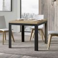 Table that opens like a book to 180 cm in iron and wood Made in Italy - Ocean