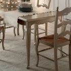 Extendable Table with 4 Chairs in Light Dove Gray Made in Italy - Celestino Viadurini