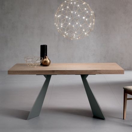 Extendable Table with Central Extension in Laminate - Aperol Viadurini