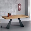 Extendable Table with Central Extension in Veneered Wood - Aperol