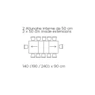 Extendable Table with Synchronized Central Opening in Laminate - Settimmio Viadurini