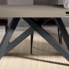 Extendable Table with Synchronized Side Opening in Melamine - Settimmio Viadurini