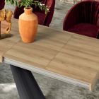 Extendable Table with Synchronized Side Opening Made in Italy - Glasses Viadurini