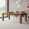 Extendable Table with Veneered Legs and Top Made in Italy - Tash