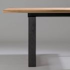 Extendable Table with Debarked Top and Edge Made in Italy - Aravis Viadurini