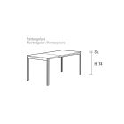 Extendable Table with Top and Insert in the Legs in HPL Made in Italy - Kappa Viadurini