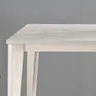 Extendable Table with Ice White Cement Melamine Top - Ariel Viadurini