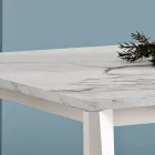 Extendable Table with Melamine Top and Metal Base - Ariel Viadurini