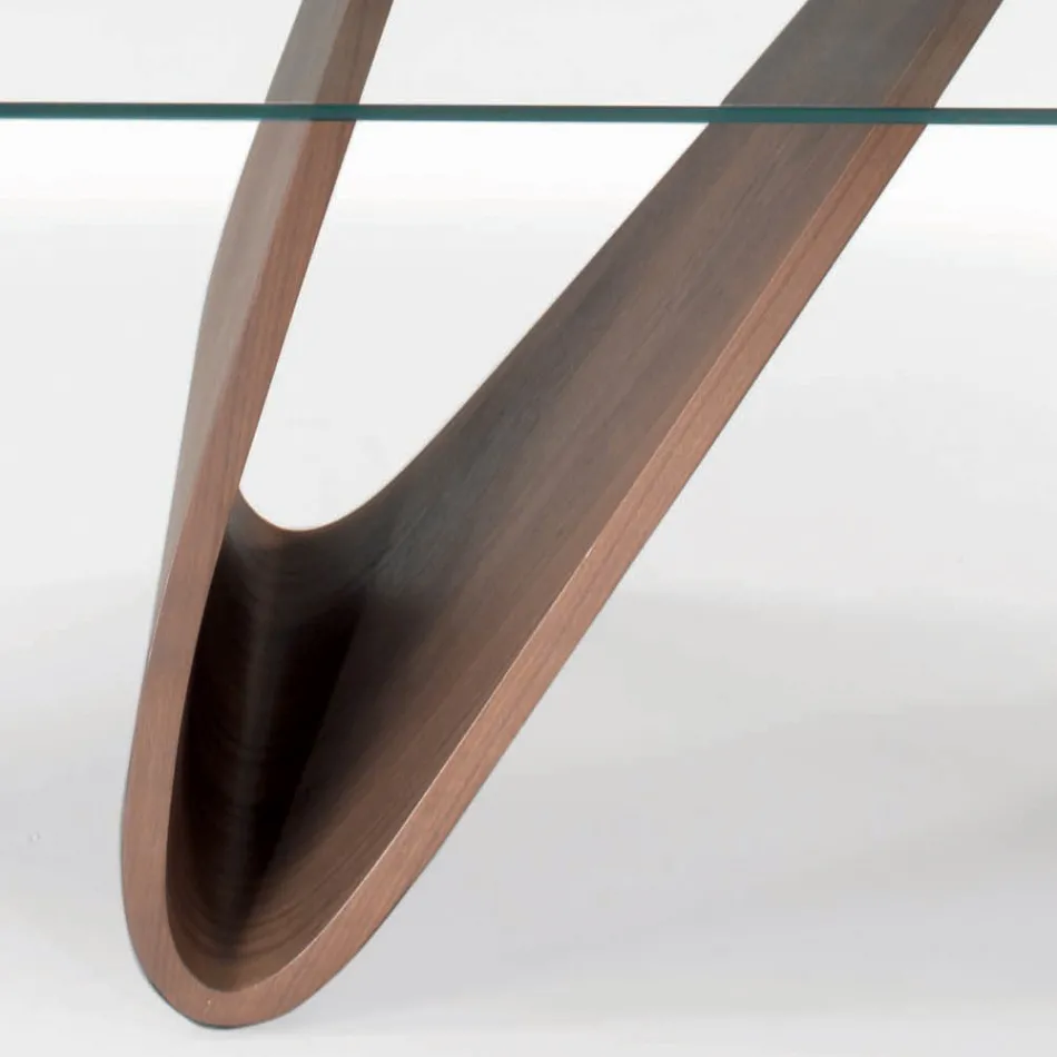 Extendable Table with Glass Top Made in Italy - Equatore Viadurini