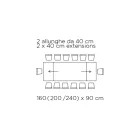 Extendable Table with Glass Top Made in Italy - Equatore Viadurini