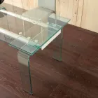 Lord extendable table with tempered glass top Viadurini
