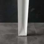 Extendable table with modern tempered glass top Baltimora Viadurini