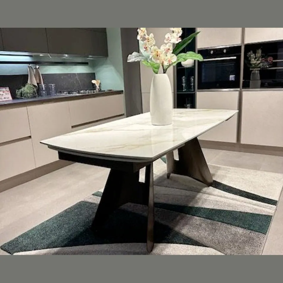 Extendable Table from 180 to 260 cm with Sintered Stone Top - Eclisso Viadurini