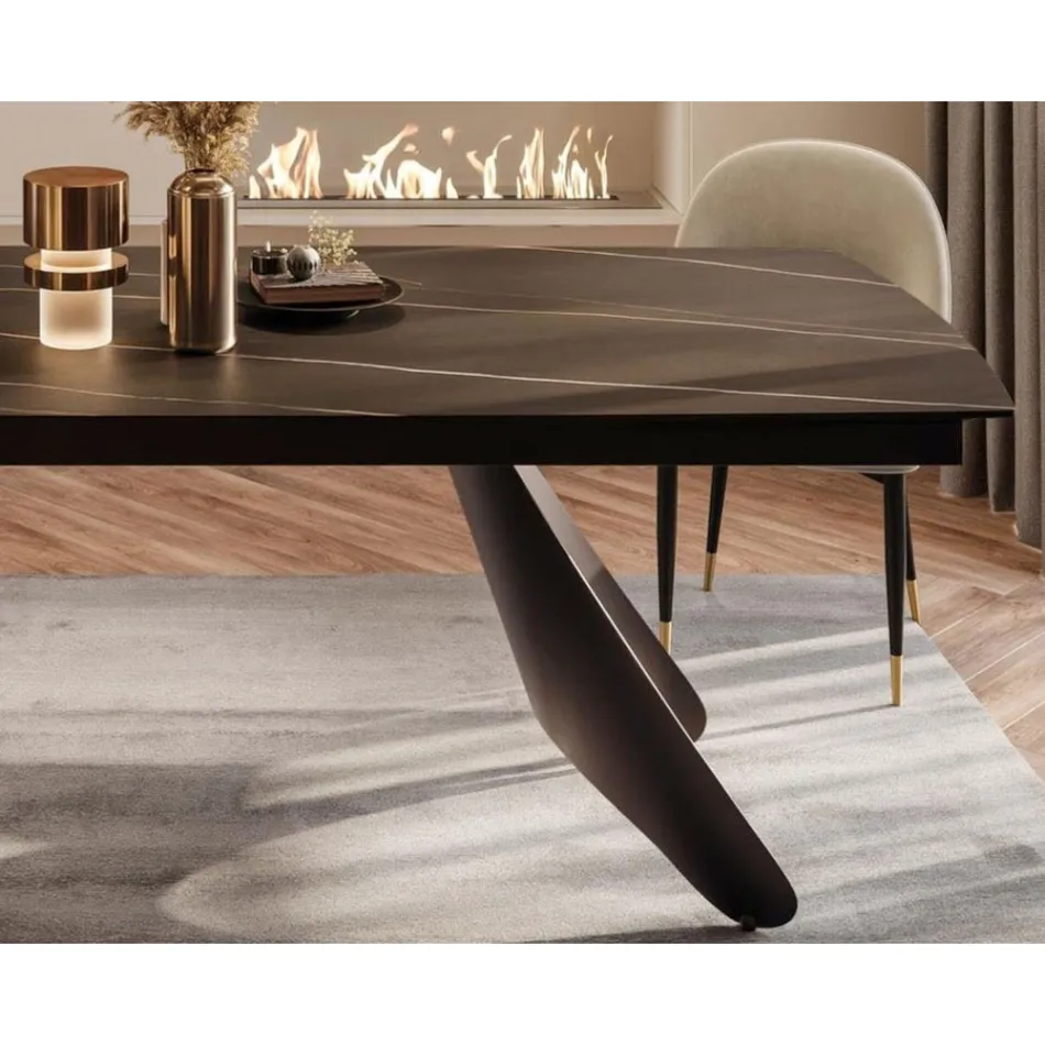 Extendable Table from 180 to 260 cm with Sintered Stone Top - Eclisso Viadurini