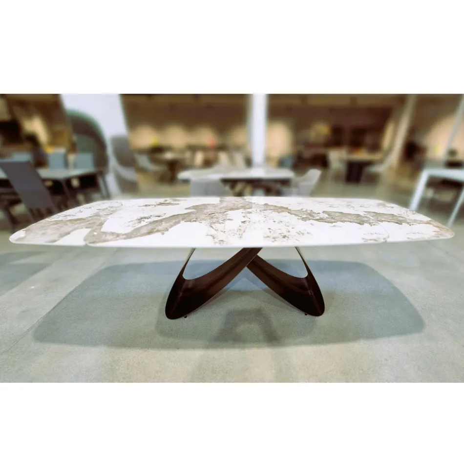 Extendable table from 180 to 260 cm in Sintered Stone Gres with Pandora finish - Orion Viadurini