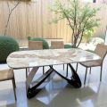 Extendable table from 180 to 260 cm in Sintered Stone Gres with Pandora finish - Orion
