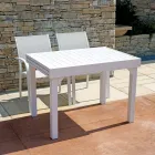 Outdoor Extendable Table with Aluminum Slatted Top - Supernova Viadurini