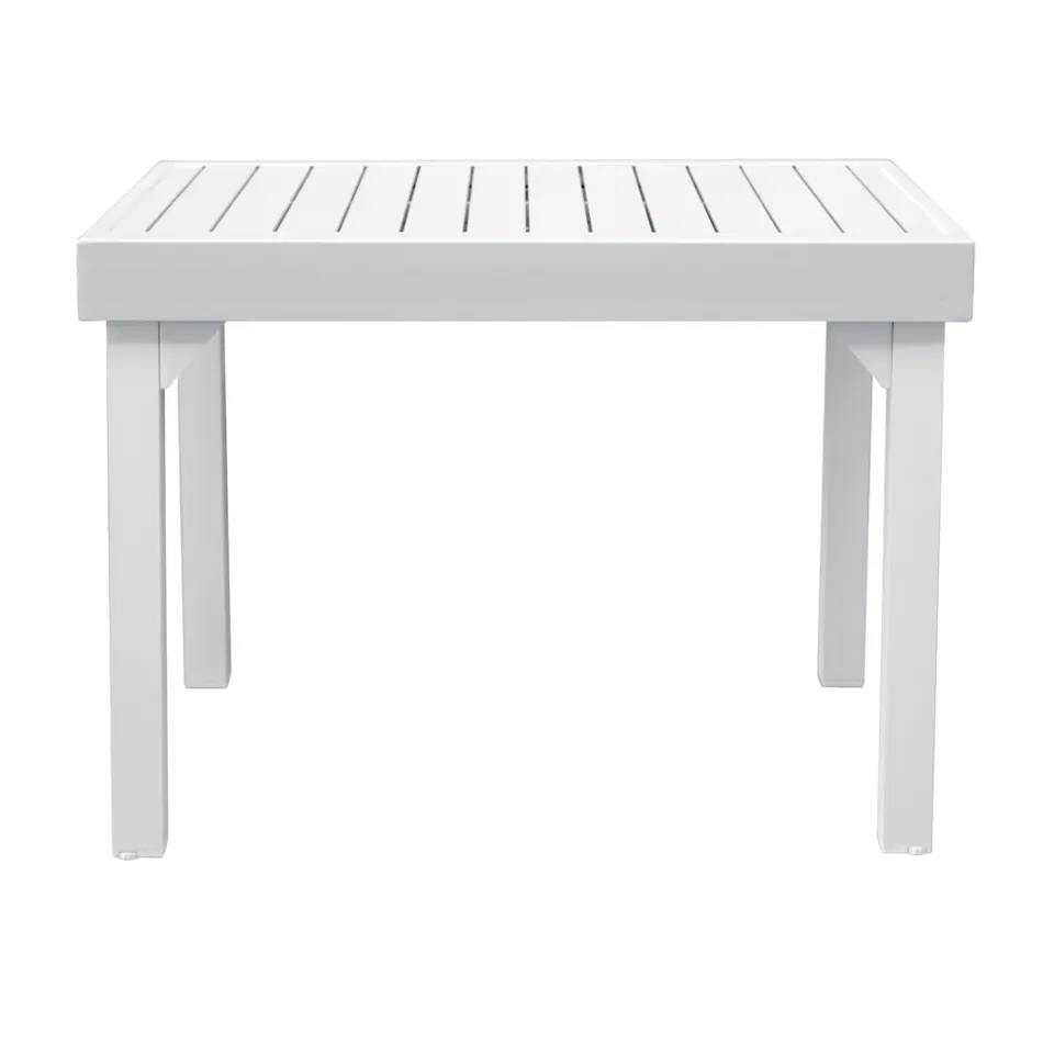 Outdoor Extendable Table with Aluminum Slatted Top - Supernova Viadurini