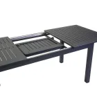 Extendable Garden Table in Aluminum with Slatted Top - Passport Viadurini