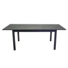 Extendable Garden Table in Aluminum with Slatted Top - Passport Viadurini