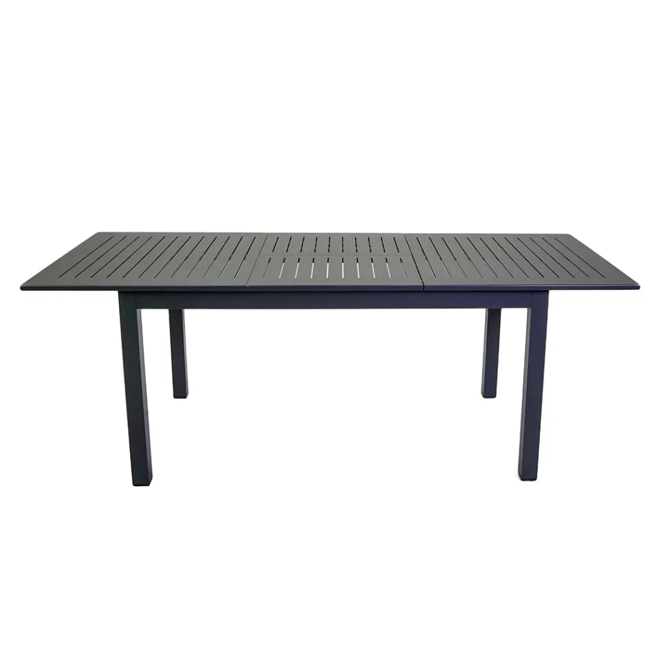 Extendable Garden Table in Aluminum with Slatted Top - Passport Viadurini