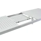 Extendable Garden Table in Aluminum with Slatted Top - Passport Viadurini