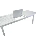 Extendable Garden Table in Aluminum with Slatted Top - Passport Viadurini