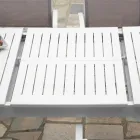 Extendable Garden Table in Aluminum with Slatted Top - Passport Viadurini