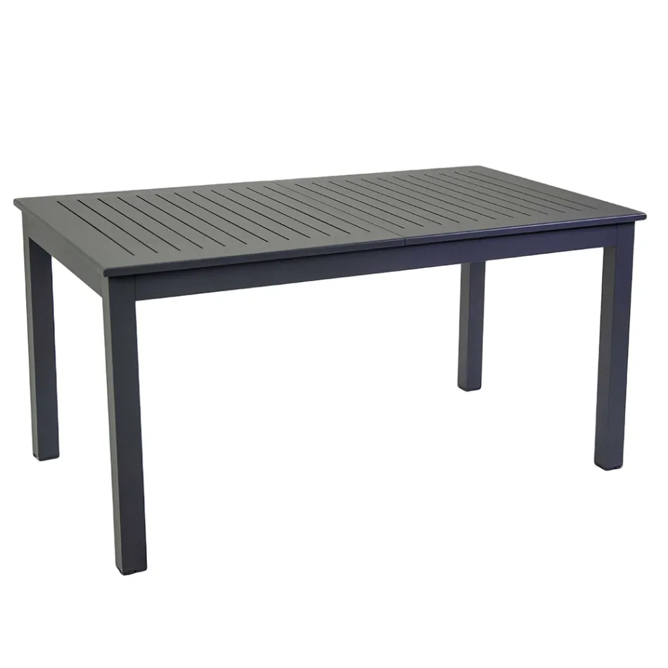 Extendable Garden Table in Aluminum with Slatted Top - Passport Viadurini
