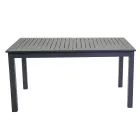 Extendable Garden Table in Aluminum with Slatted Top - Passport Viadurini