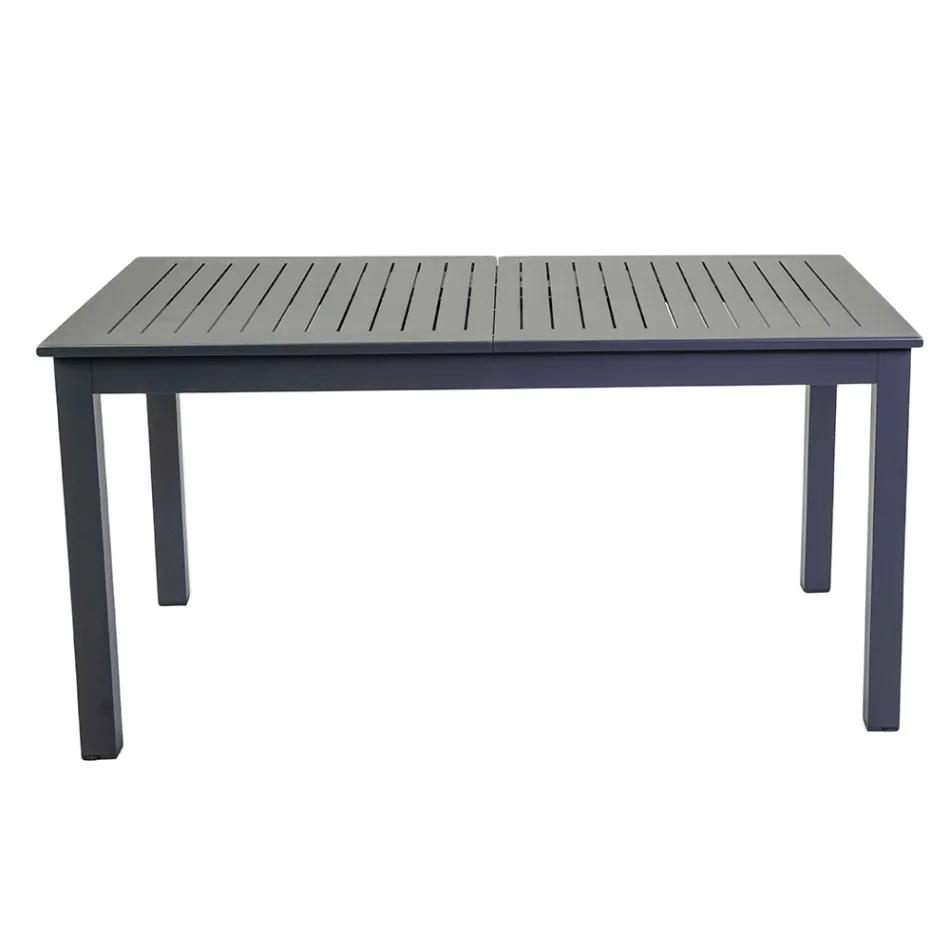 Extendable Garden Table in Aluminum with Slatted Top - Passport Viadurini