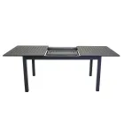 Extendable Garden Table in Aluminum with Slatted Top - Passport Viadurini