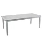 Extendable Garden Table in Aluminum with Slatted Top - Passport Viadurini