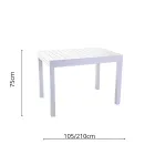 Extendable Garden Table Made Entirely of Aluminum - Sheet Viadurini