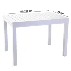 Extendable Garden Table Made Entirely of Aluminum - Sheet Viadurini