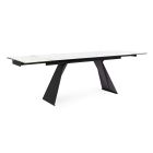 Extendable Dining Table 240 cm Glass and Ceramic Top - Barone Viadurini