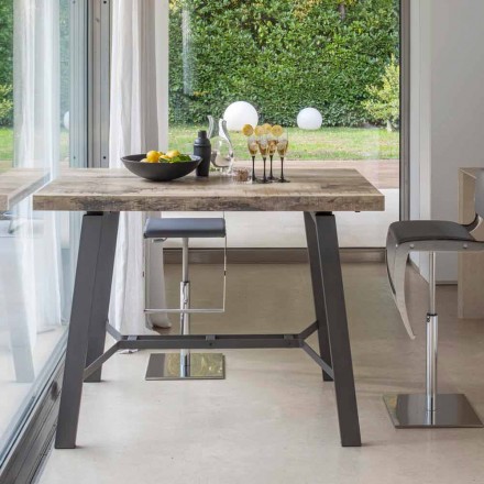 Extendable Dining Table in Wood and Metal up to 280 cm - Gallotto Viadurini