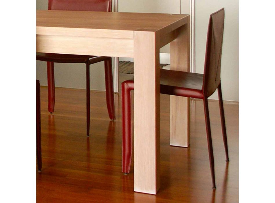 Extendable design table in oak wood, L160 / 260xP90cm, Jacob Viadurini